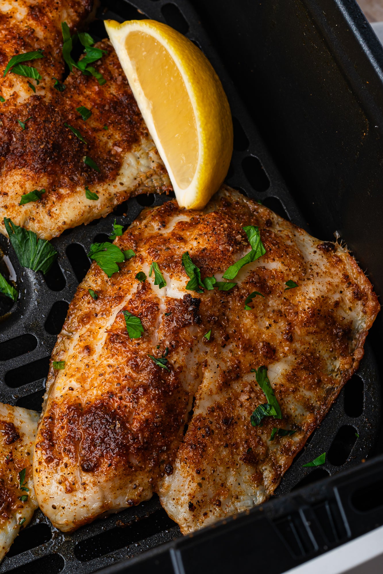 Air Fryer Tilapia with Creamy Lemon Dijon Sauce
