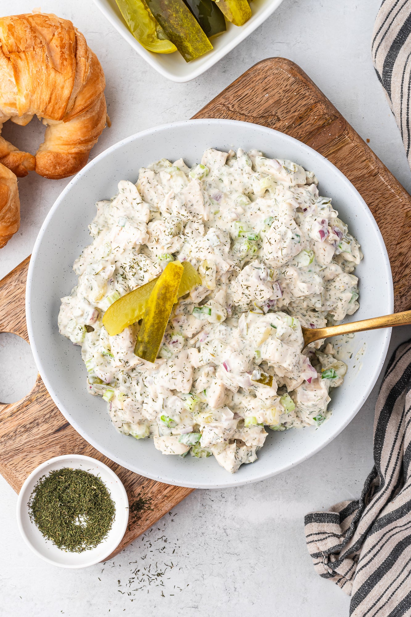 Chicken Salad with Dill Pickles