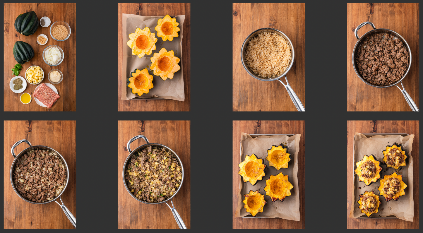 Sausage Stuffed Acorn Squash