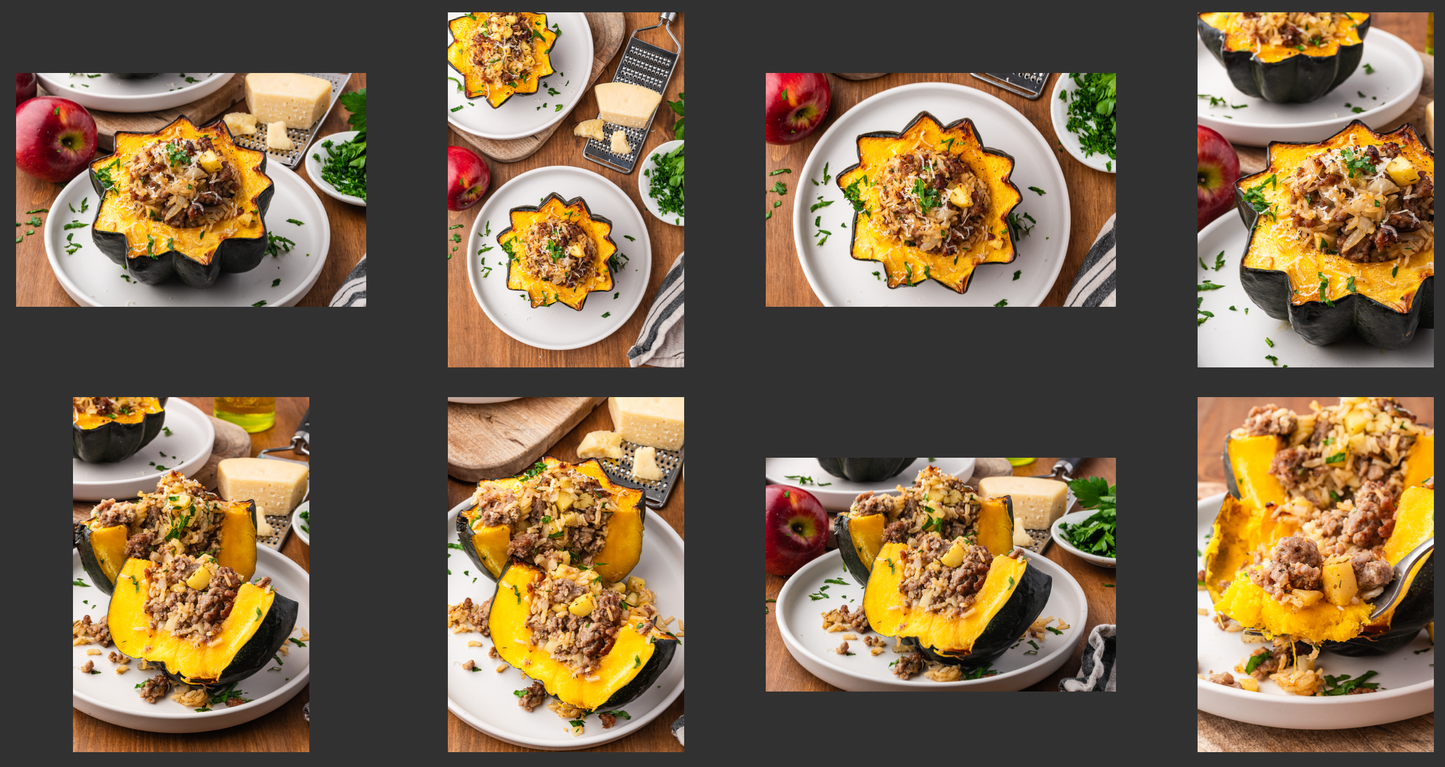 Sausage Stuffed Acorn Squash