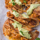 Baked Chicken Tacos with Avocado Lime Crema