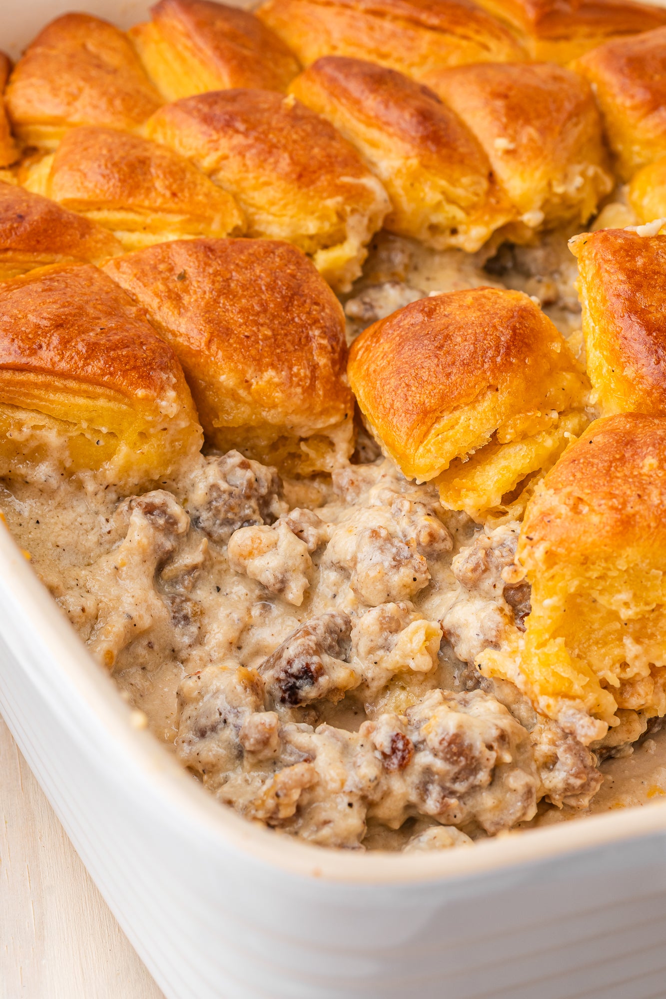 Biscuits Gravy Casserole