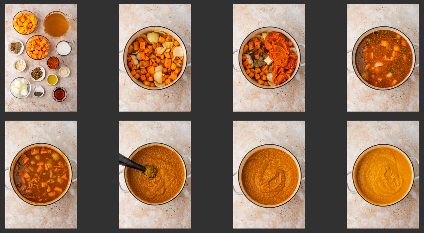 Butternut Pumpkin and Sweet Potato Soup