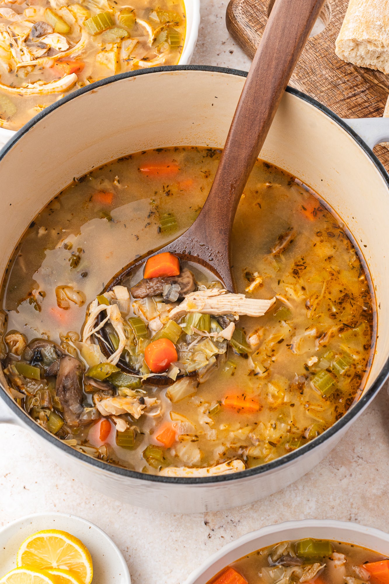 Cabbage and Chicken Soup