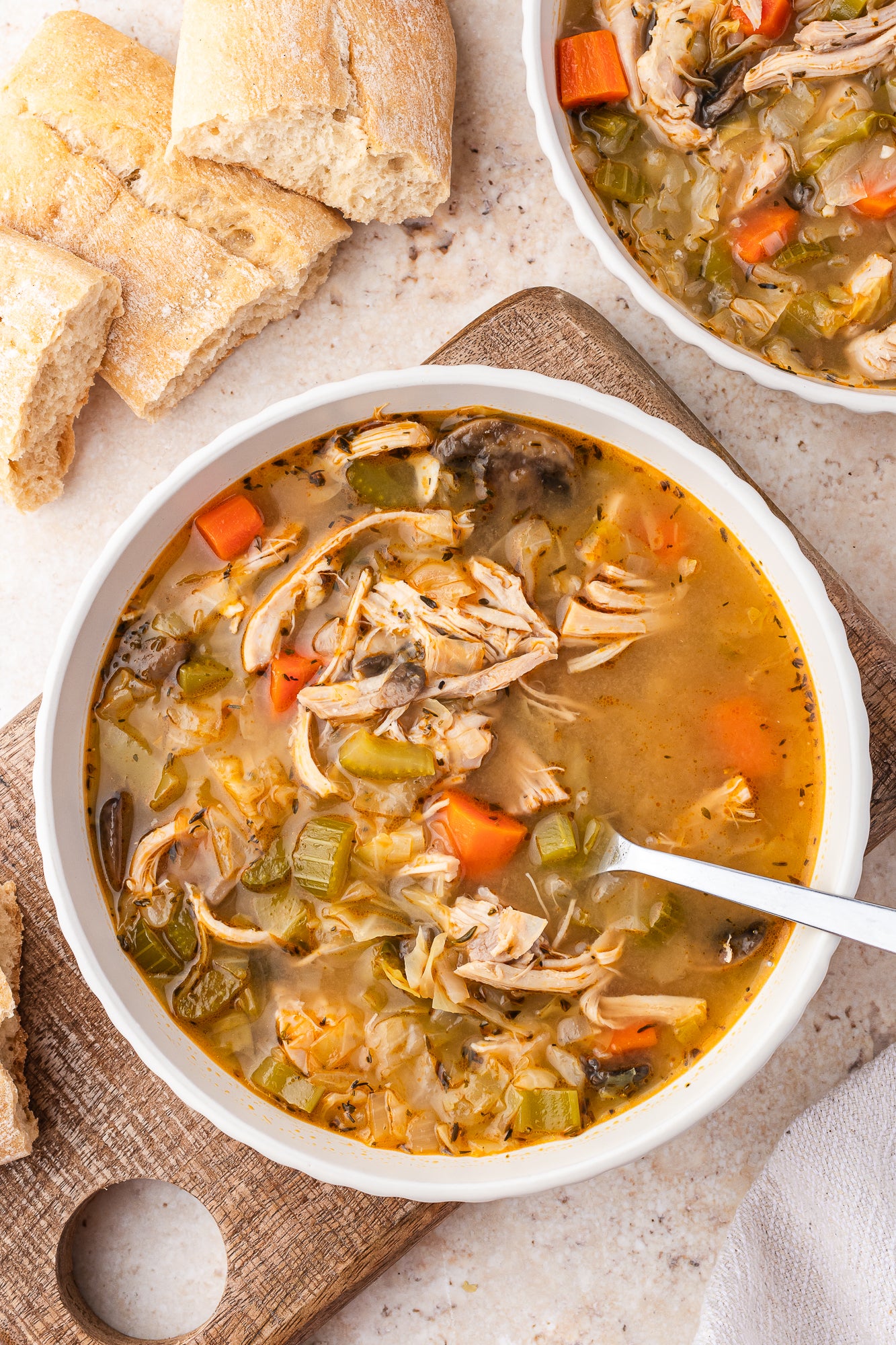 Cabbage and Chicken Soup