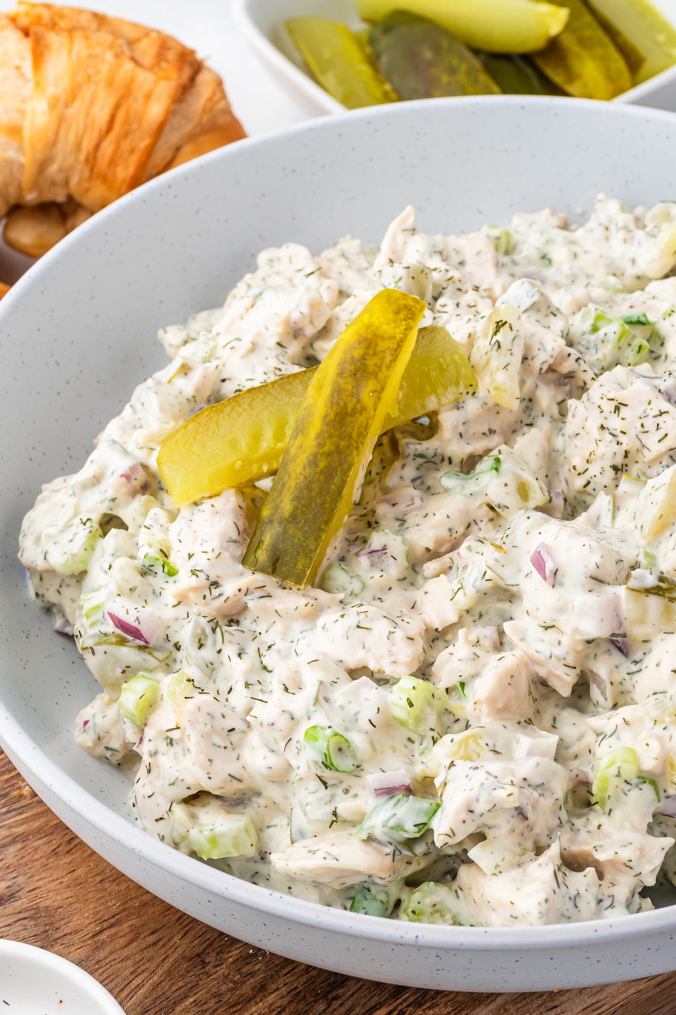 Chicken Salad with Dill Pickles