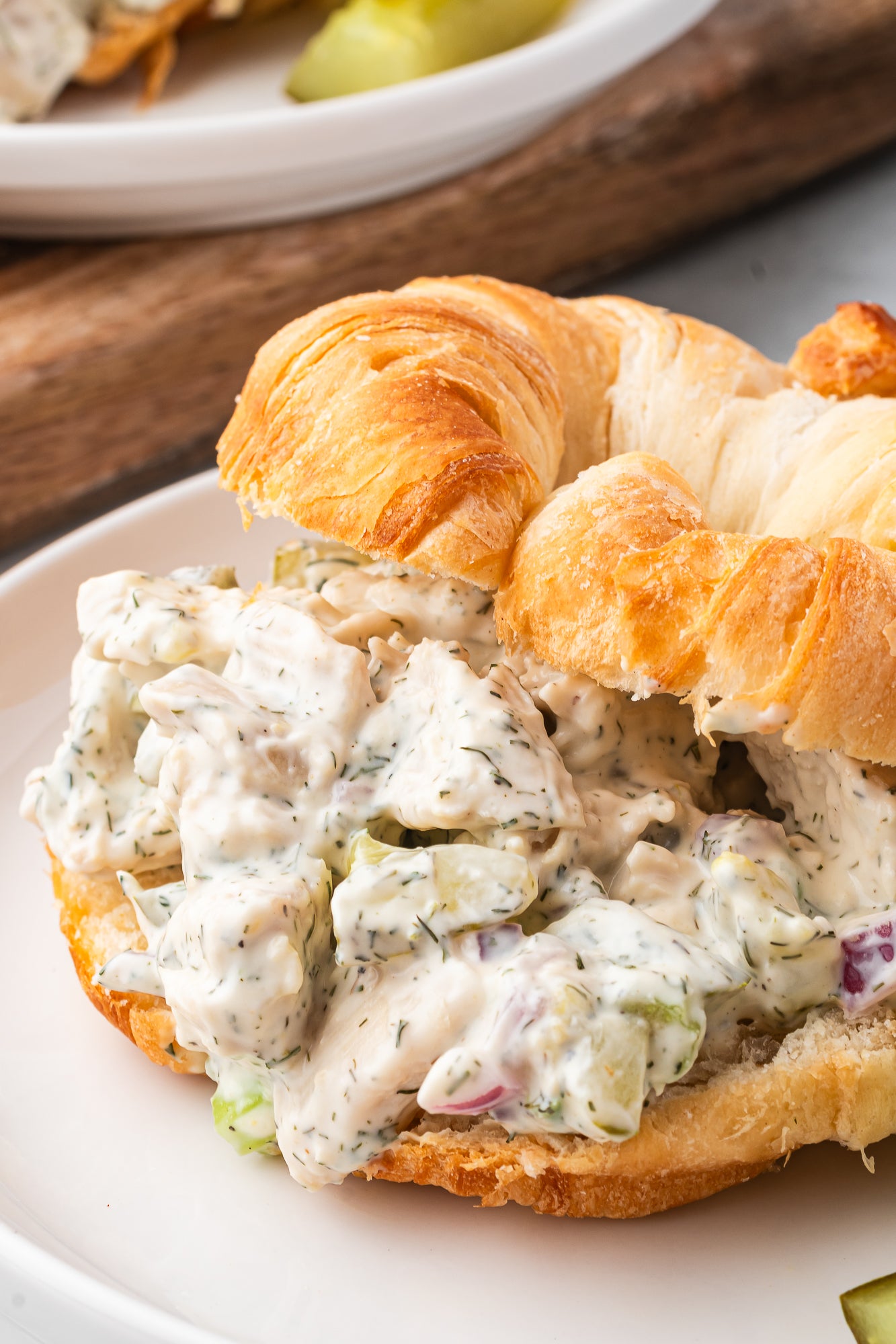 Chicken Salad with Dill Pickles