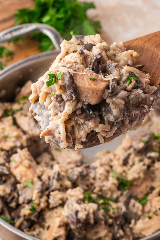 Creamy Mushroom Chicken and Rice