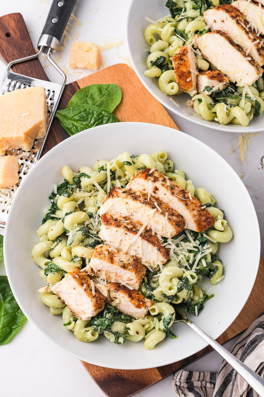 Creamy Spinach Pasta and Chicken