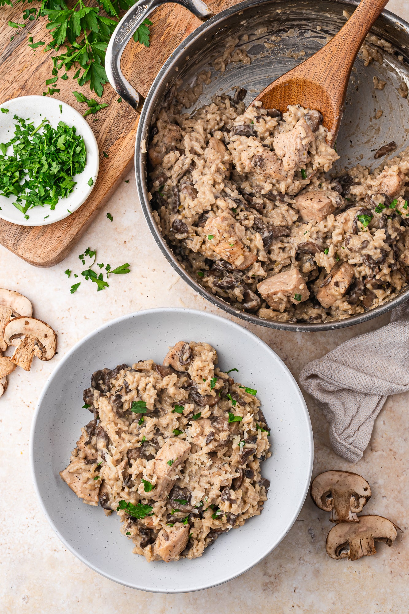 Creamy Mushroom Chicken and Rice
