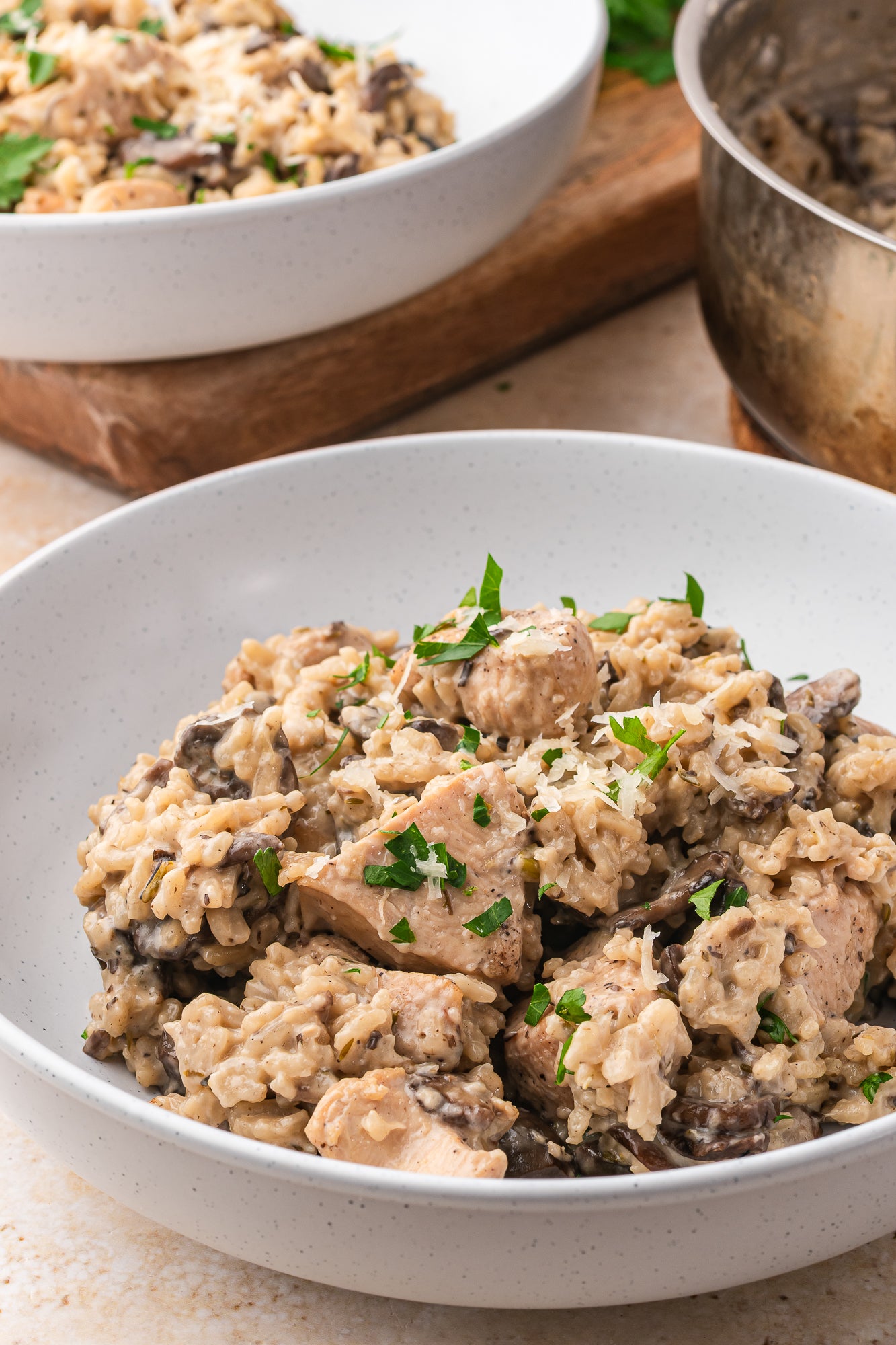 Creamy Mushroom Chicken and Rice