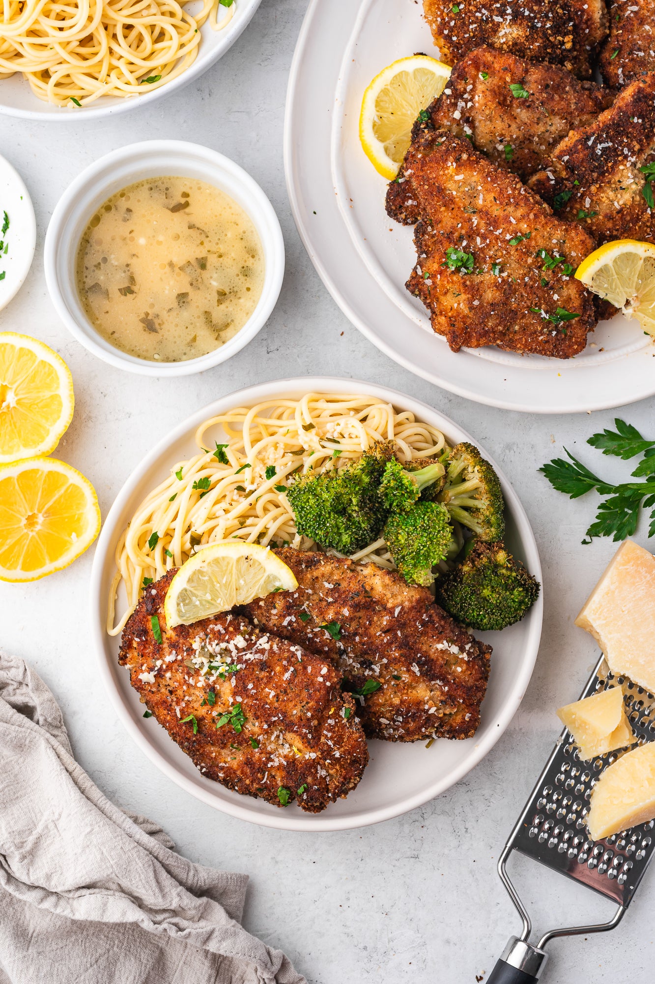 Italian Chicken Cutlets with Lemon Parmesan Sauce