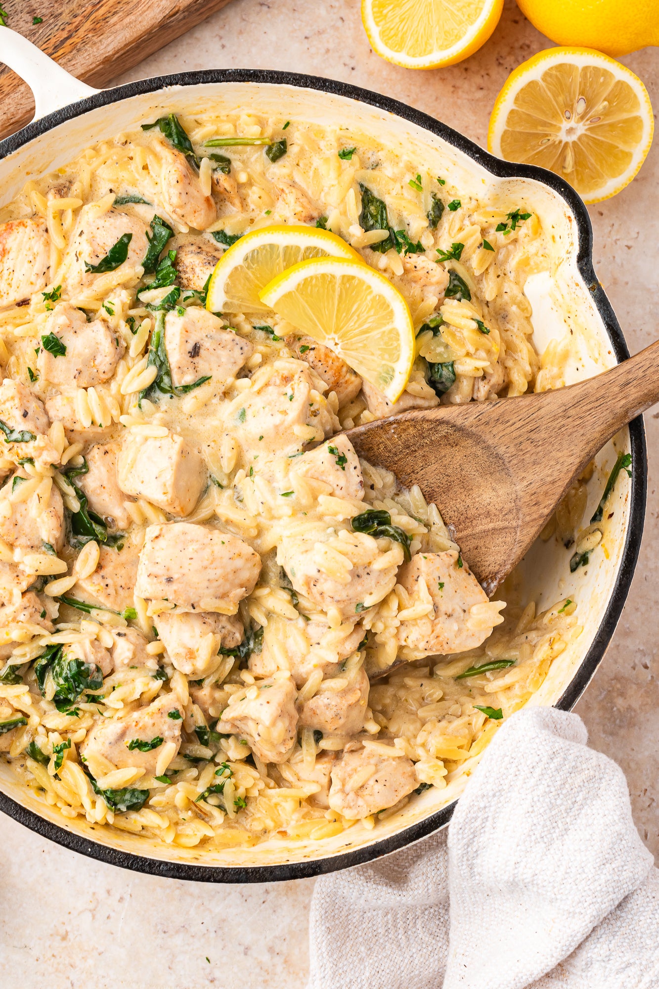 Lemon Chicken Orzo Pasta