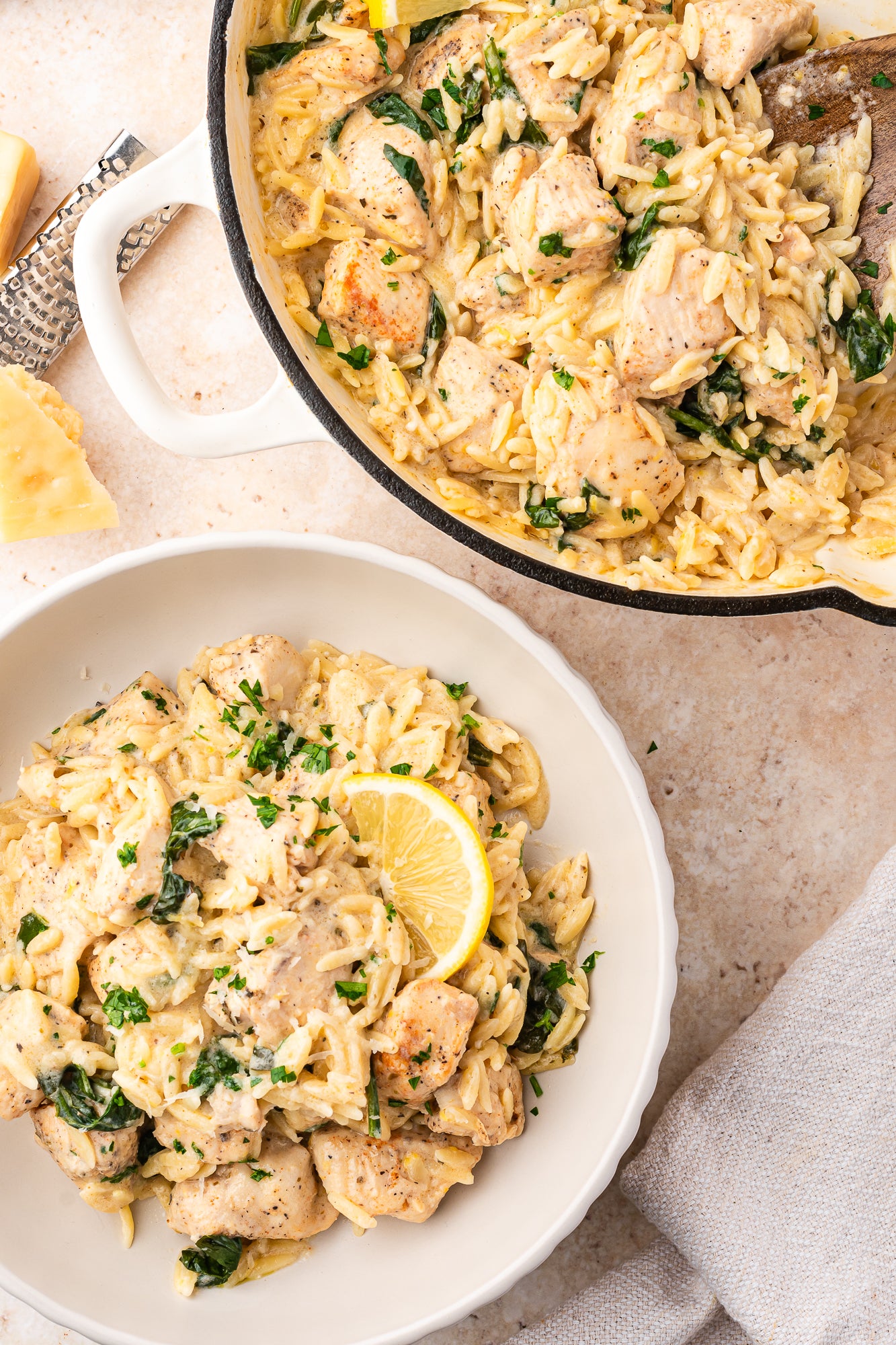 Lemon Chicken Orzo Pasta