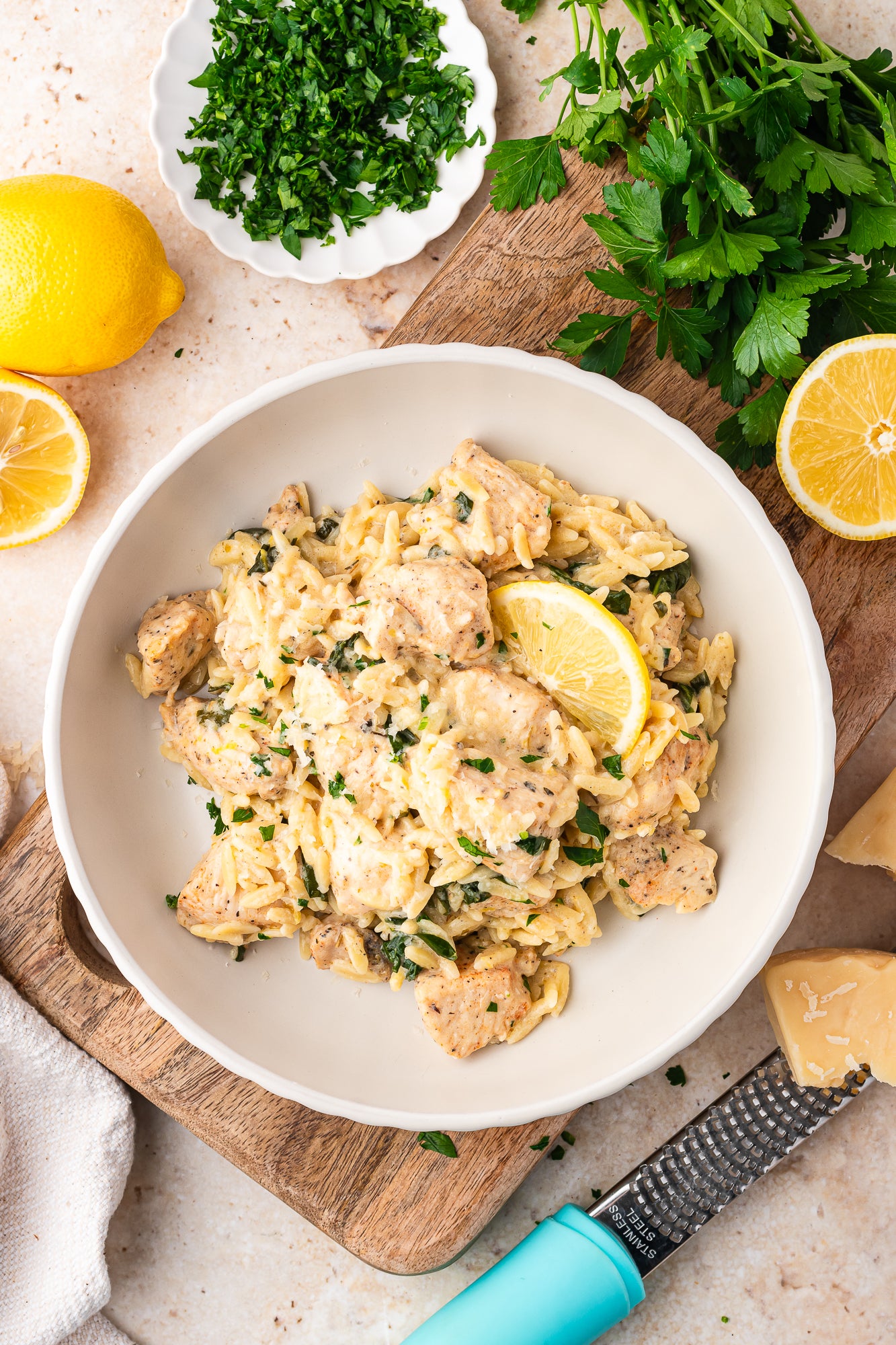 Lemon Chicken Orzo Pasta