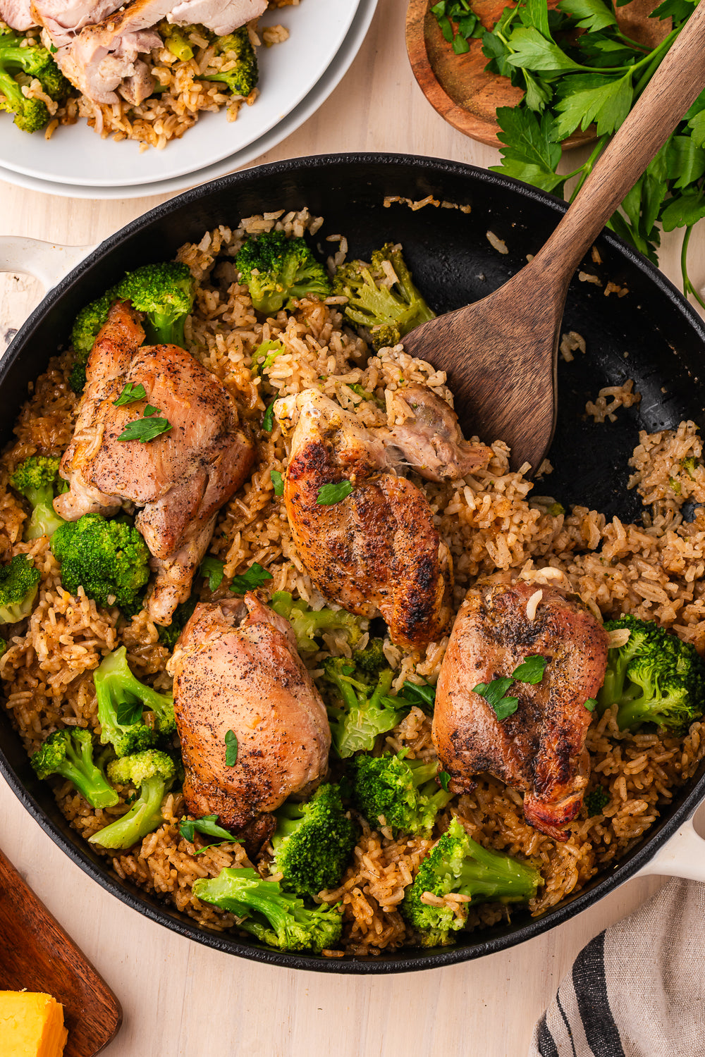 One Pot Chicken and Rice (Broccoli and Cheddar)