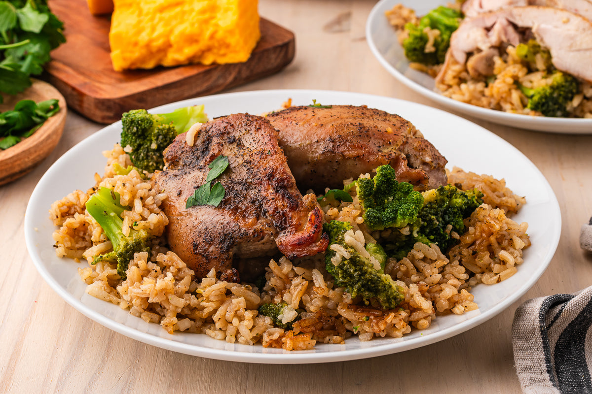 One Pot Chicken and Rice (Broccoli and Cheddar)