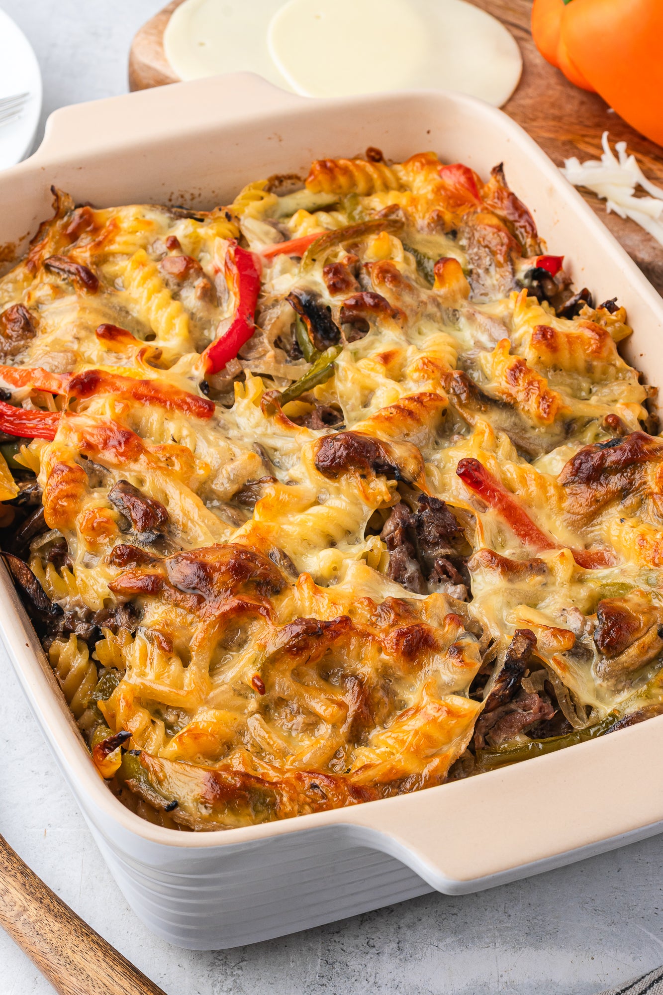Philly Cheesesteak Casserole