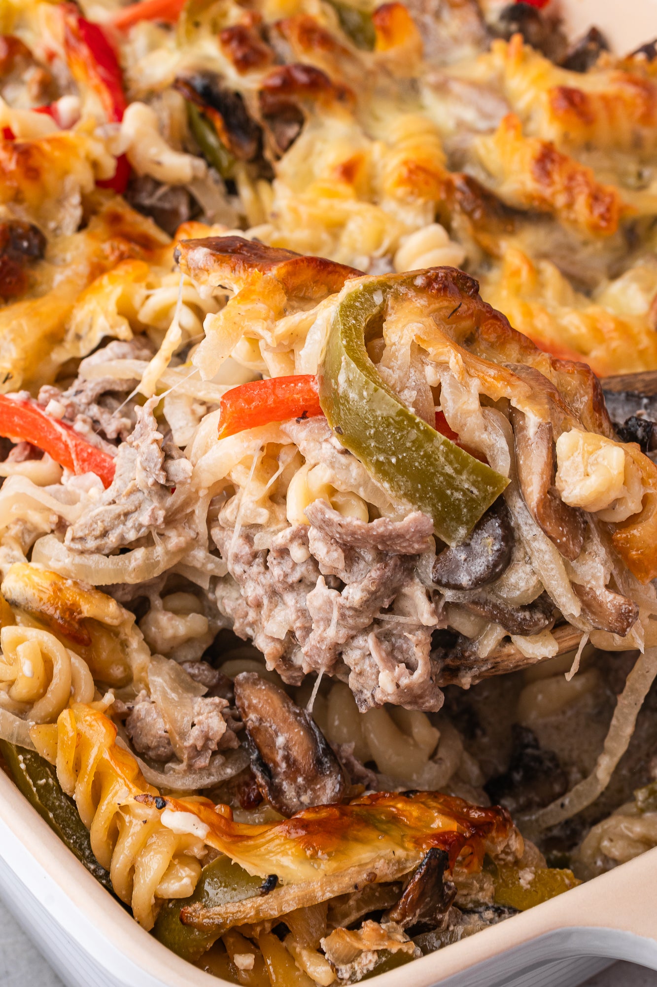Philly Cheesesteak Casserole