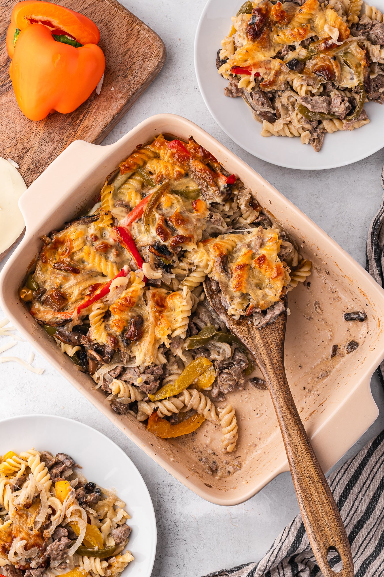 Philly Cheesesteak Casserole