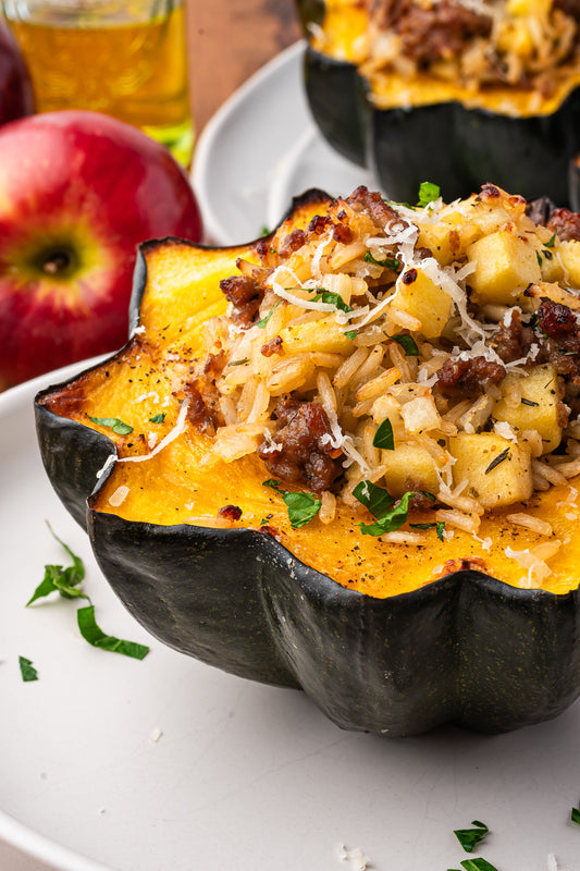 Sausage Stuffed Acorn Squash