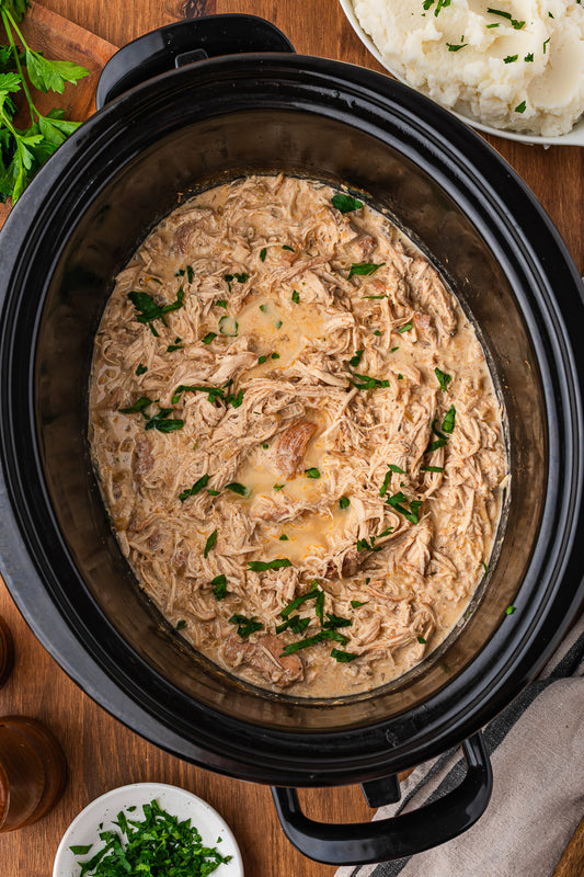 Slow Cooker Chicken and Creamy Gravy