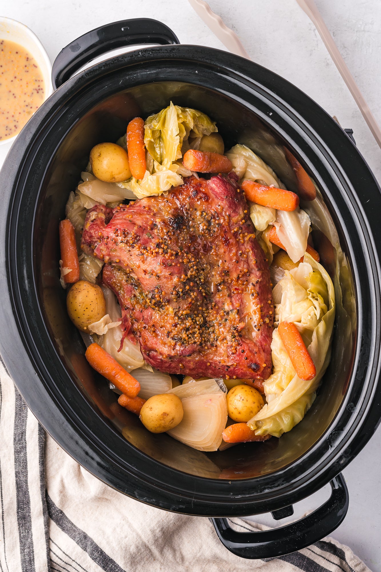 Slow Cooker Corned Beef with Honey Mustard Glaze