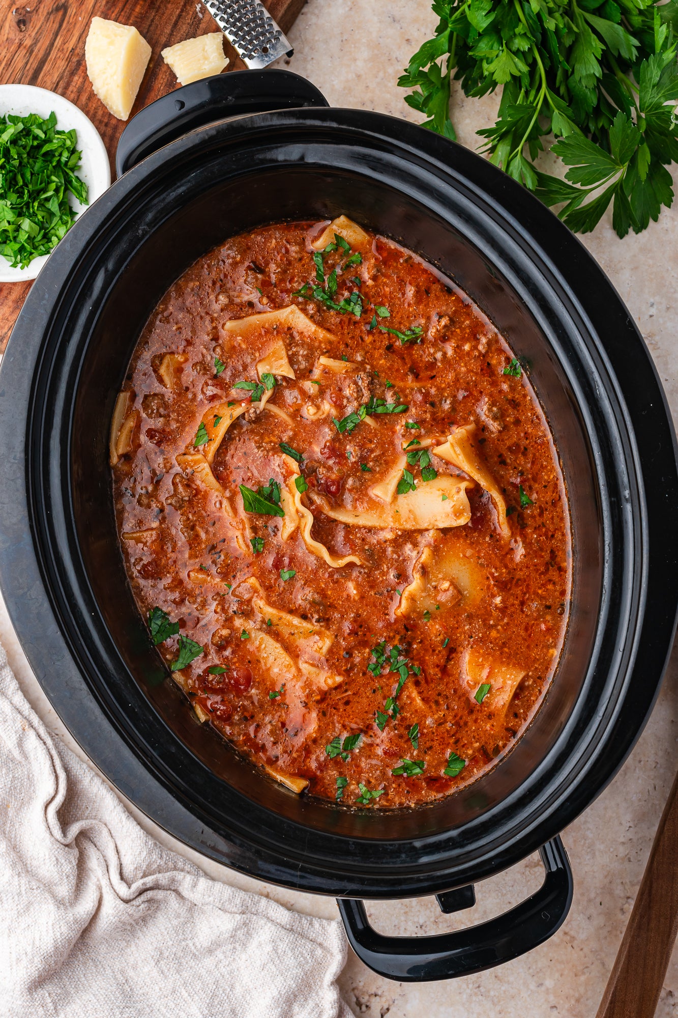 Slow Cooker Lasagna Soup
