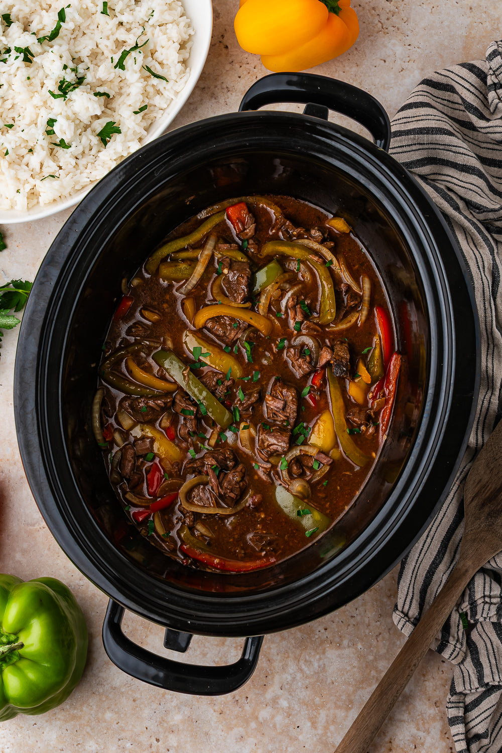 Slow Cooker Pepper Steak