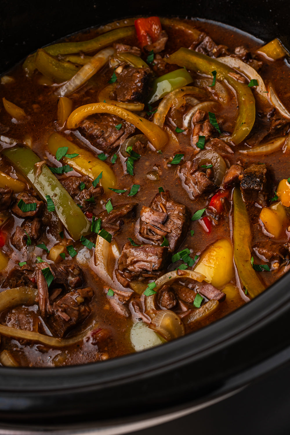 Slow Cooker Pepper Steak