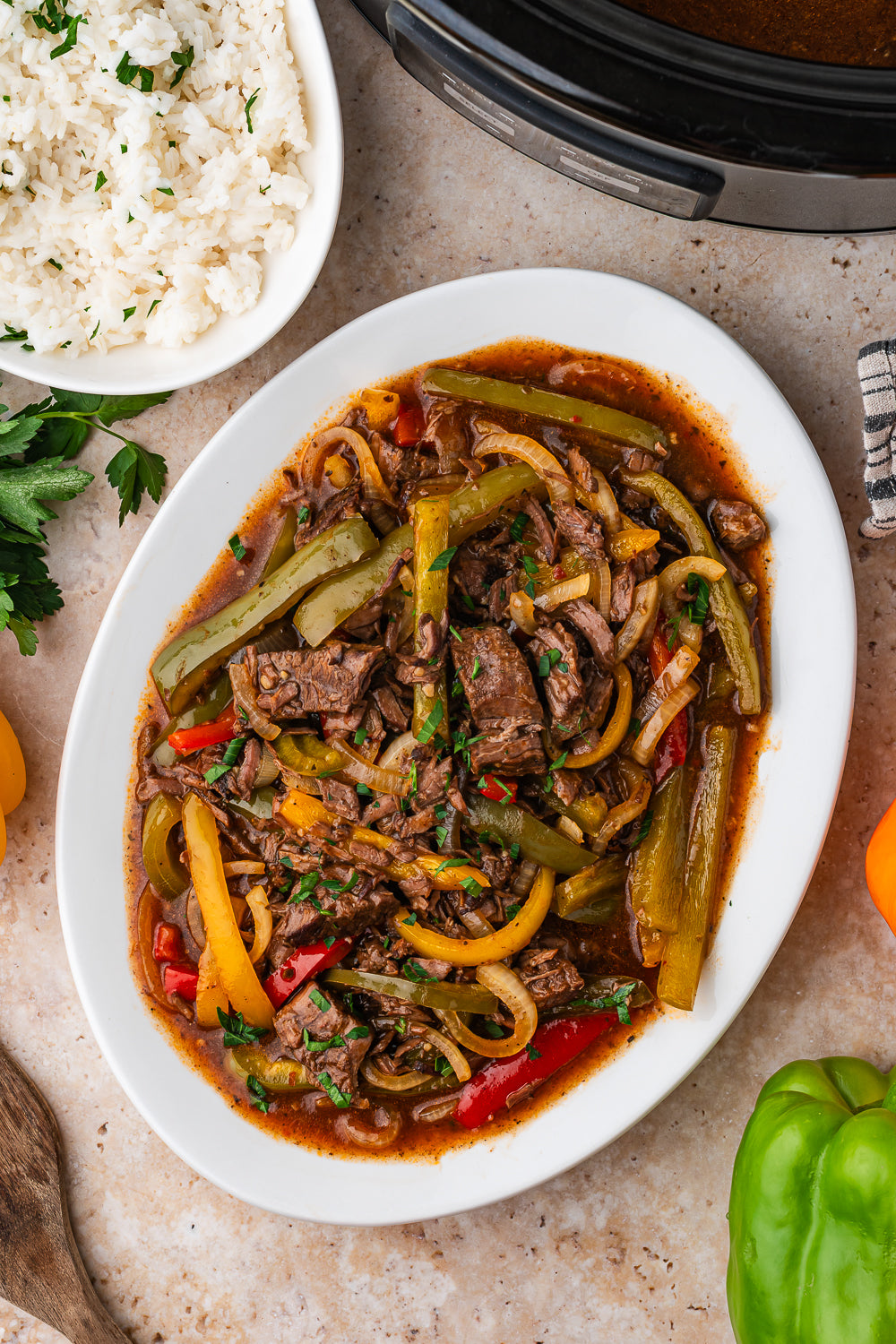 Slow Cooker Pepper Steak