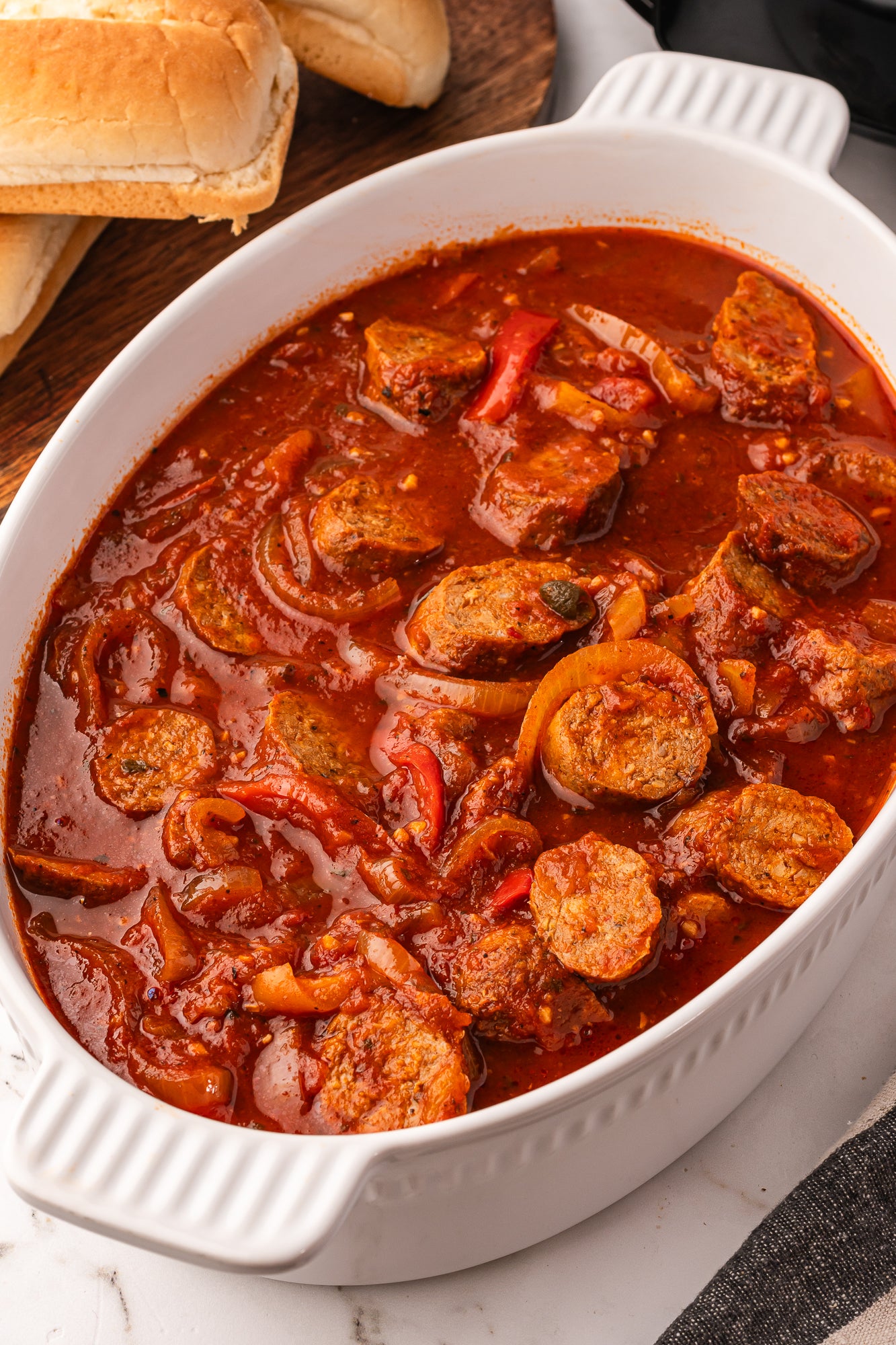 Slow Cooker Sausage and Peppers